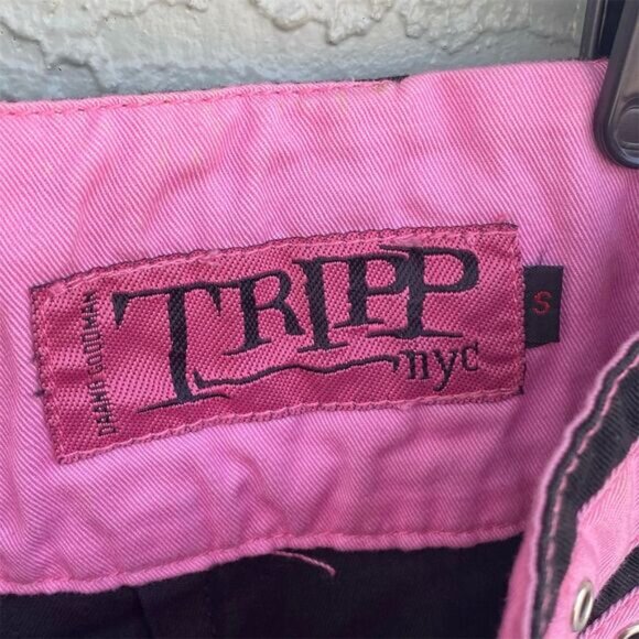 Tripp NYC Women's Black Pleated Skirt S Buckle Grommet Lace-Up Casual - Picture 6 of 9